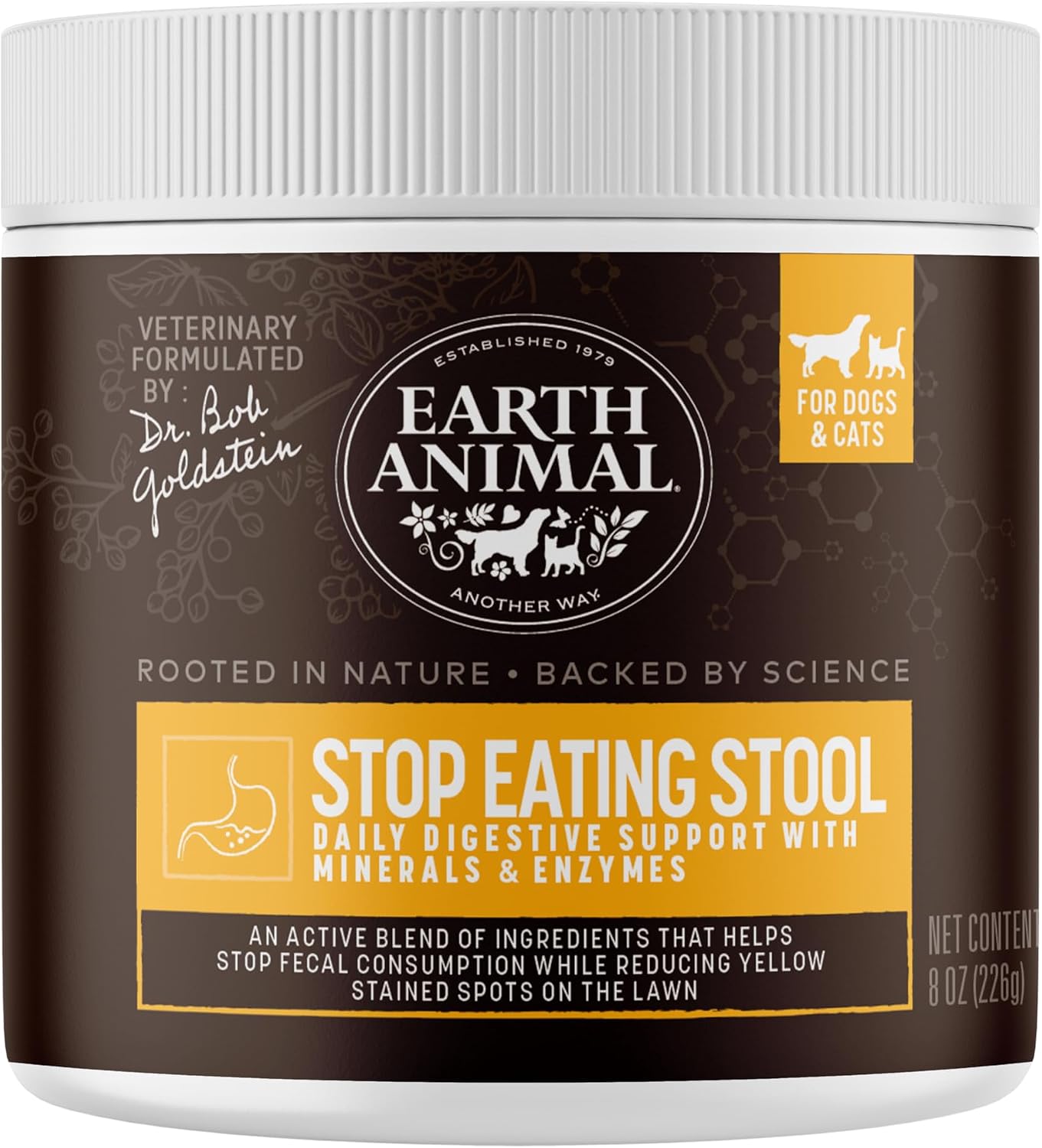 Earth Animal Apothecary Powder Supplement - Polvo Nutricional para Perros y Gatos - 227 g