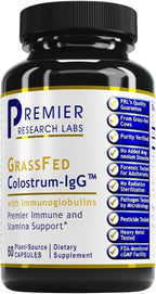 Premier Research Labs Colostrum-IgG – Calostro Bovino para la Salud Inmunitaria, 60 Cápsulas