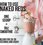 NAKED Reds Superfood Powder - Mezcla de Frutas Rojas, 28 porciones