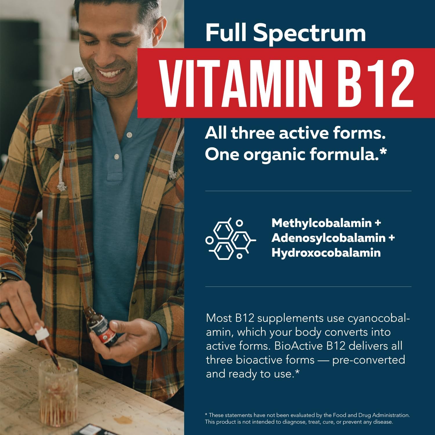 Triquetra Health BioActive Vitamin B12 5000 mcg - Gotas Sublinguales con 3 Formas Bioactivas
