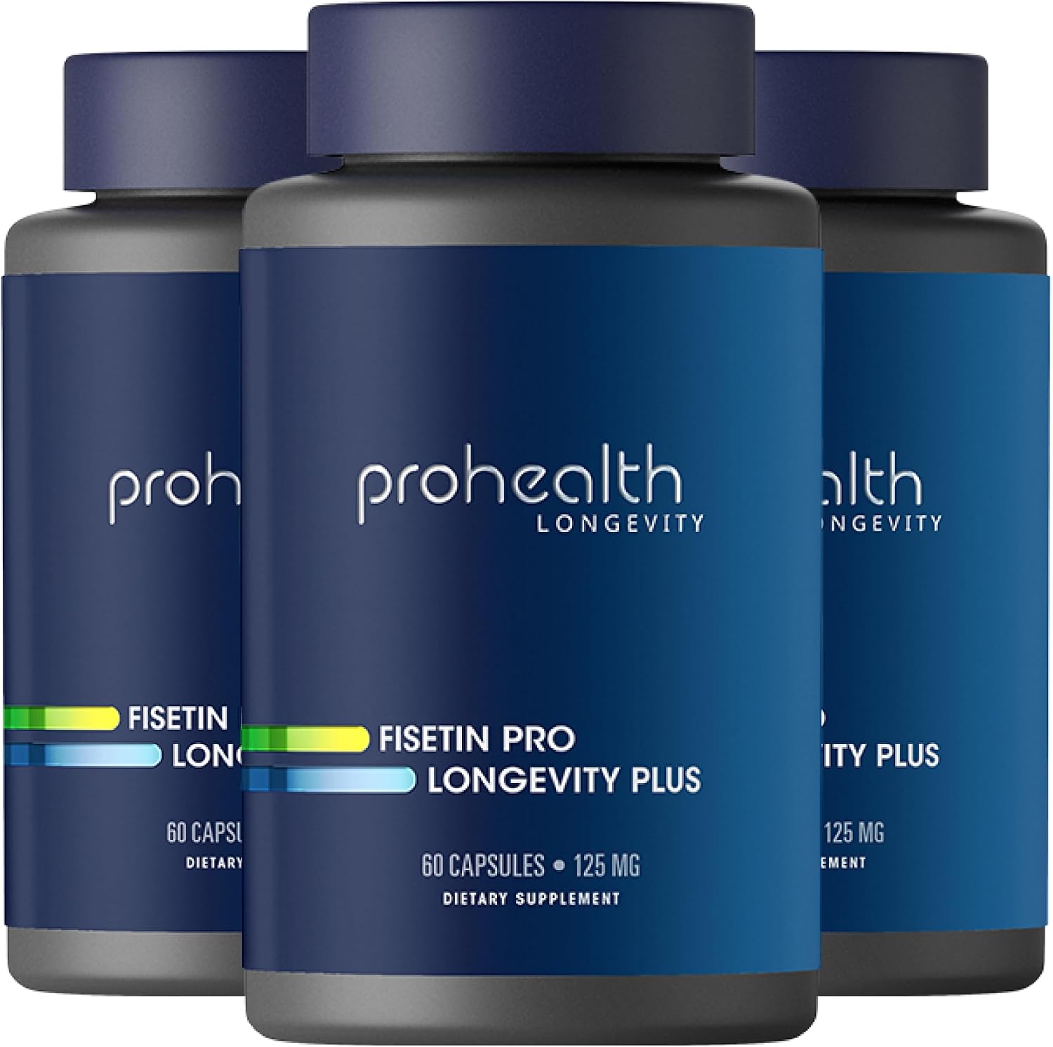 ProHealth Fisetin 125mg - 60 Cápsulas - Suplemento Antioxidante y Senolítico con Polifenoles y MCT