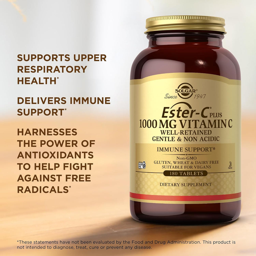 Solgar Ester-C Plus 1000 mg Vitamina C (Complejo de Ascorbato) - 180 Comprimidos (Pack de 2)