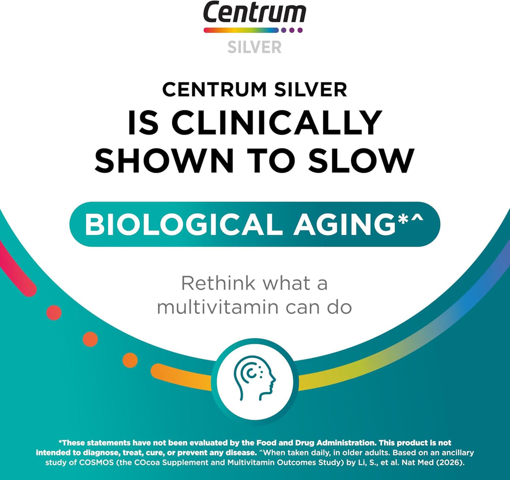 Centrum Silver Multivitamínico para Adultos 50+ - 80 Comprimidos