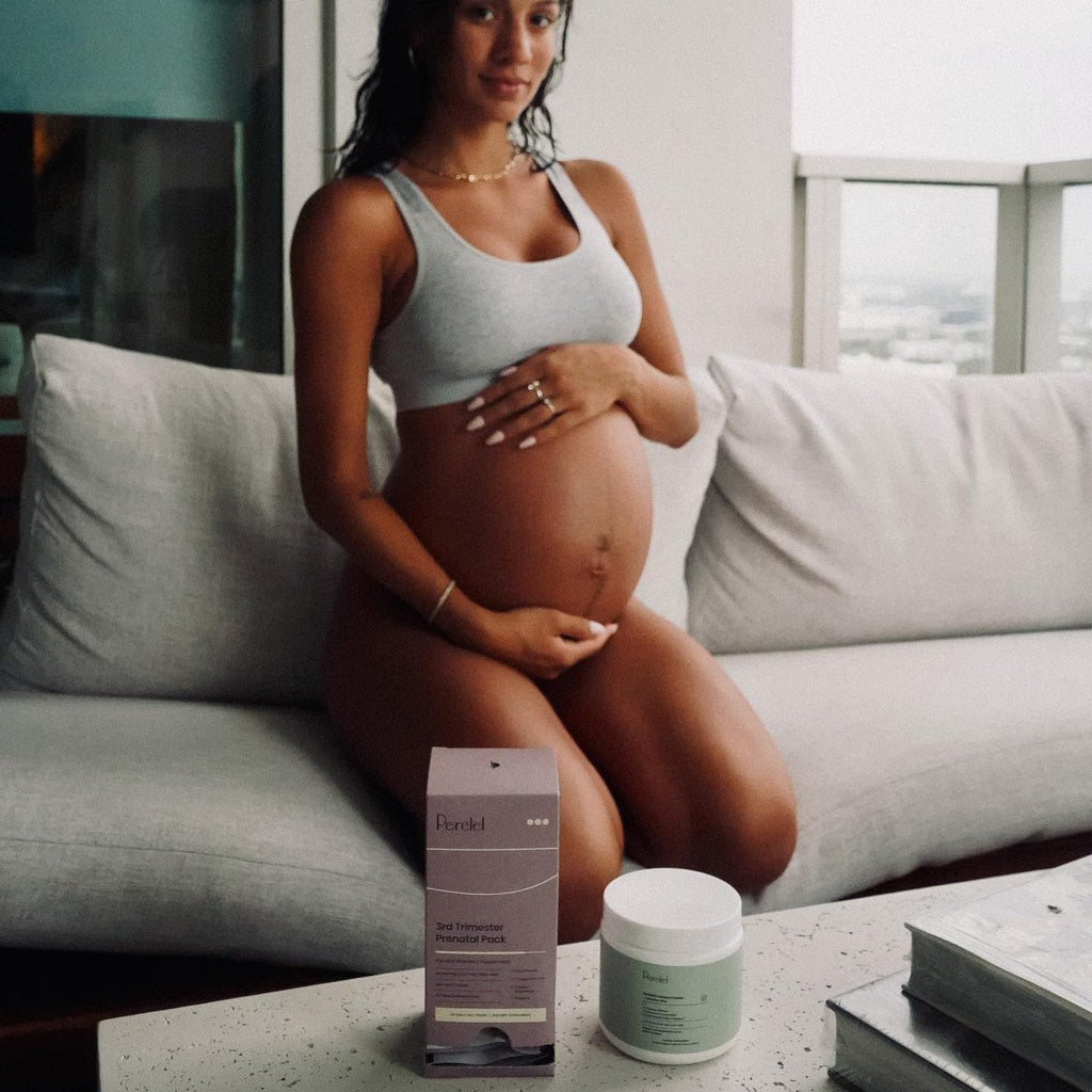 Pack Prenatal Tercer Trimestre Perelel - Multivitamínico con Magnesio, Omega 3, Probióticos y Calcio, 30 Sobres