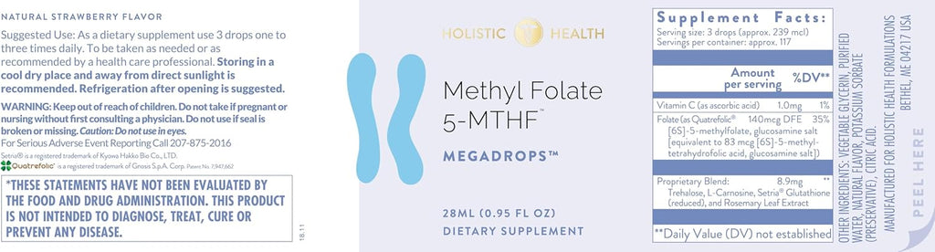 Methyl Folate 5-MTHF Mega Drops™ 28ml (0,95 fl oz)