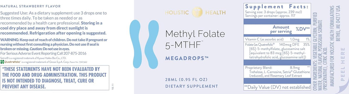 Methyl Folate 5-MTHF Mega Drops™ 28ml (0,95 – Salud cardiovascular: Contribuye al metabolismo normal de la – Image 4