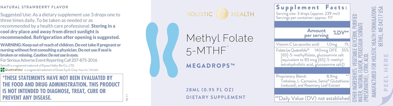 Methyl Folate 5-MTHF Mega Drops™ 28ml (0,95 fl oz)
