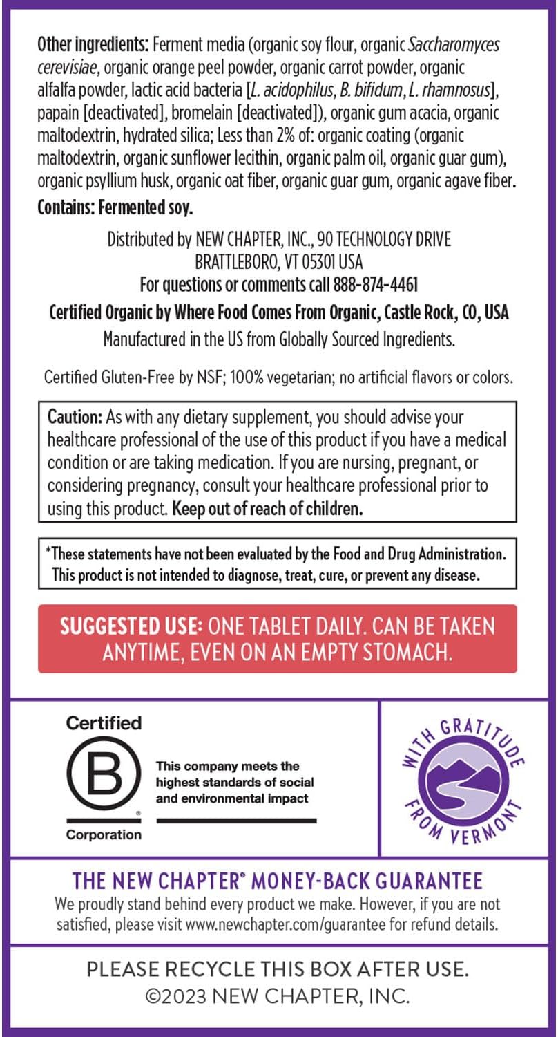 New Chapter Every Woman's One Daily 55+ - Multivitamin for Women - Supports Immune System, Bones & Vision* - Gentle on Stomach - Non-GMO, Gluten Free, Dairy Free, Vegetarian & Kosher - 48 Tablets