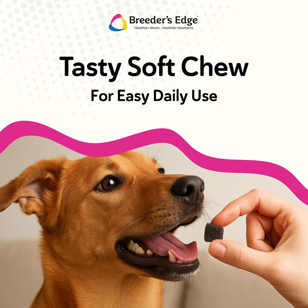 Breeder's Edge Oxy Mate - Suplemento Prenatal para Perras y Gatas Gestantes - 30 Masticables