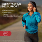 KAL Vitamina B-12 Metilcobalamina 1000 mcg - Comprimidos sabor baya natural, 60 unidades