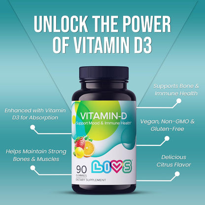 LIVS Vitamina D3 2000 IU Gominolas - Apoyo – Sistema inmunitario: Contribuye al funcionamiento normal del sistema – Image 5