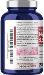 NusaPure Myo-Inositol 2800 mg con BioPerina - 200 Cápsulas Veganas