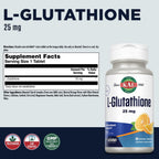KAL Reduced Glutathione 90 ActivMelt Tablets, High Absorption Antioxidant, Orange Flavor, Vegetarian