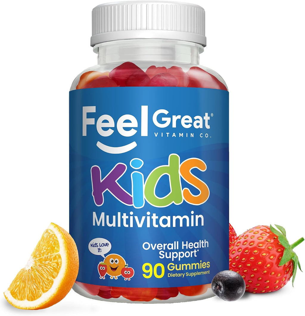 Feel Great Kids Multivitamin Gummies - Gominolas Multivitamínicas para Niños, 45 Días