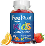 Feel Great Kids Multivitamin Gummies - Gominolas Multivitamínicas para Niños, 45 Días