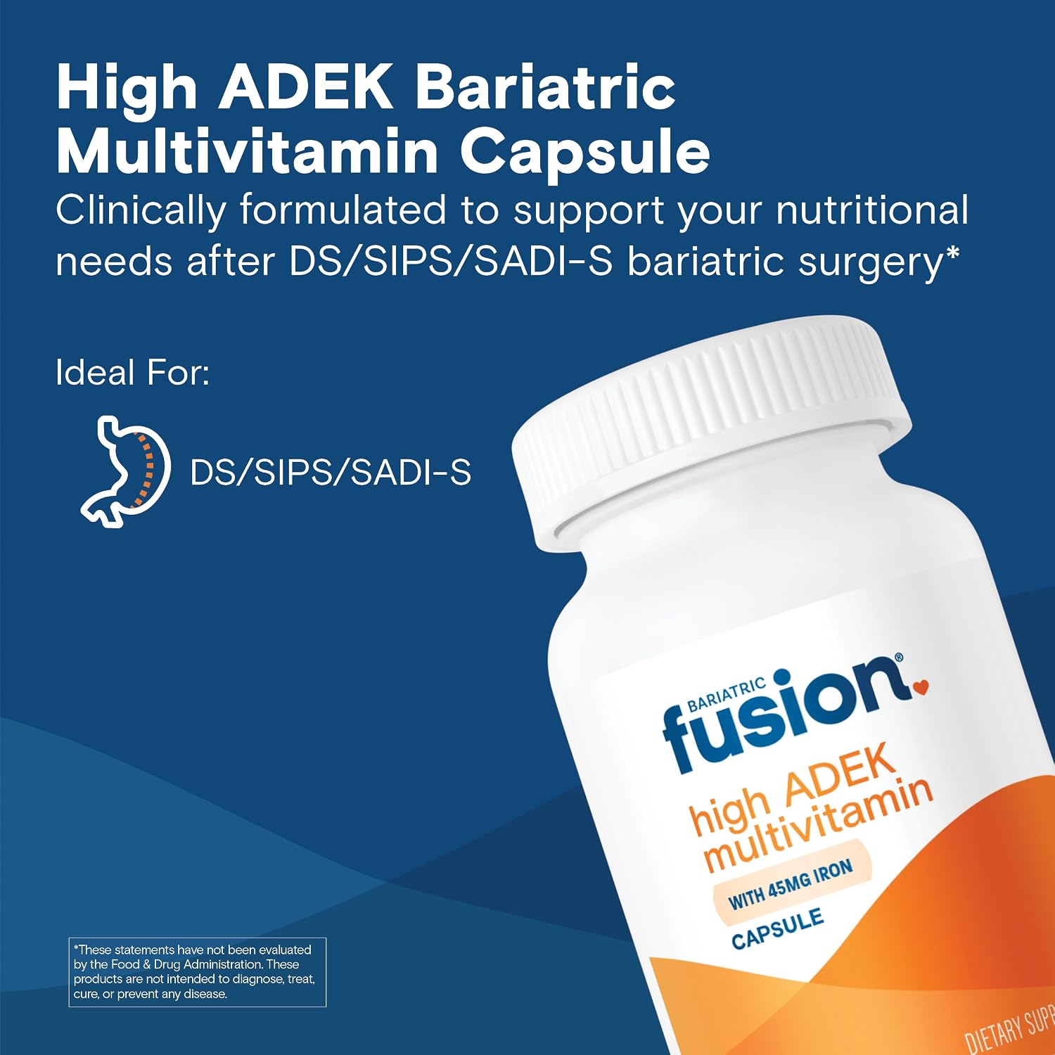 Bariatric Fusion High ADEK Multivitamin con Hierro