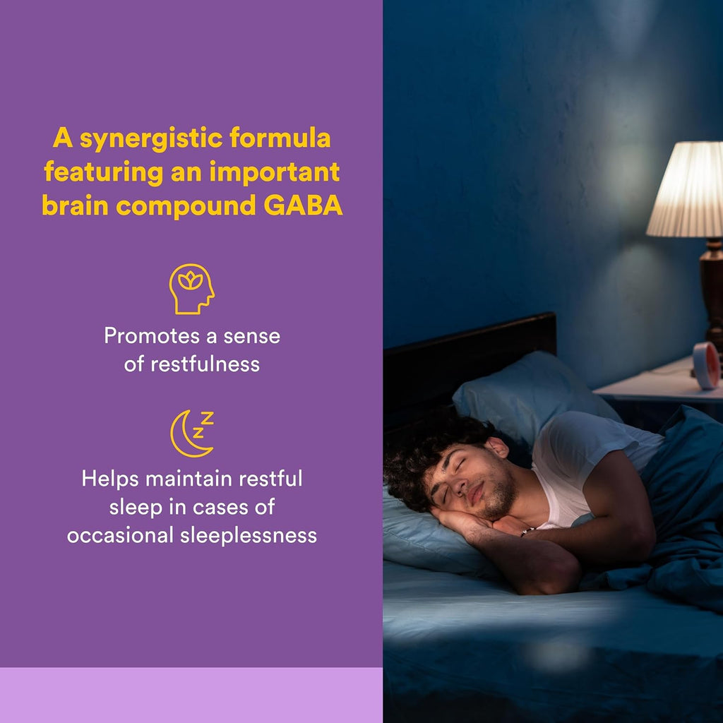 Natural Factors Mind Retreat - Suplemento para la relajación con PharmaGABA, Magnesio Glicinato, Extracto de Melisa y Vitamina B6 - 60 Cápsulas Vegetales