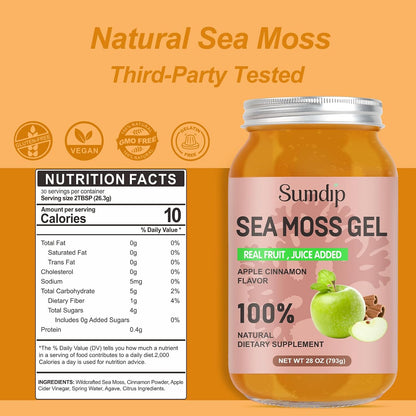 SumDIP Gel de Musgo Marino (28 oz) - Vegano, – Reducción del cansancio y la fatiga: El magnesio y el hierro – Image 2
