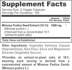 NusaPure Mimosa Pudica Cápsulas, 1200 mg, 200 Cápsulas Veganas (No Transgénico, Vegano)