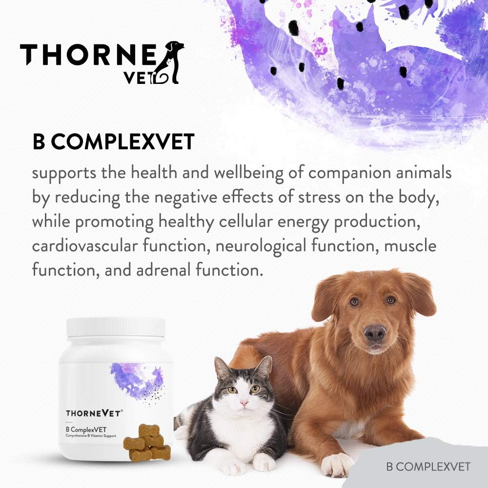 ThorneVET B ComplexVET – Complejo B para Perros y Gatos - 60 Masticables Blandas