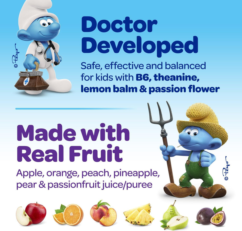 Smurfs Kids Calm Gummies – Gominolas Calmantes para Niños con Melisa y L-Teanina
