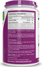 Natural Vitamin K2 + Natural D3 - Non-GMO | No Sintético 120 Cápsulas Vegetales