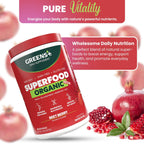 Greens+ Organic Reds Superfood Powder - Mezcla de Superalimentos Rojos Ecológicos, Antioxidantes, Vegano, Sin Gluten (240g)