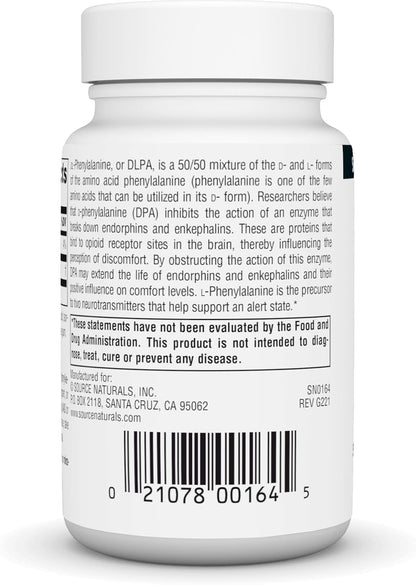 Source Naturals DLPA DL-Fenilalanina 750 mg - 30 Comprimidos – Image 3