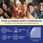 Party Recovery Patches 20 Pack, Natural Ingredients for Quick Recovery, Individually Wrapped, Skin-Friendly & Waterproof - Enhanced Morning Formula, Wake Up Refreshed and Energized