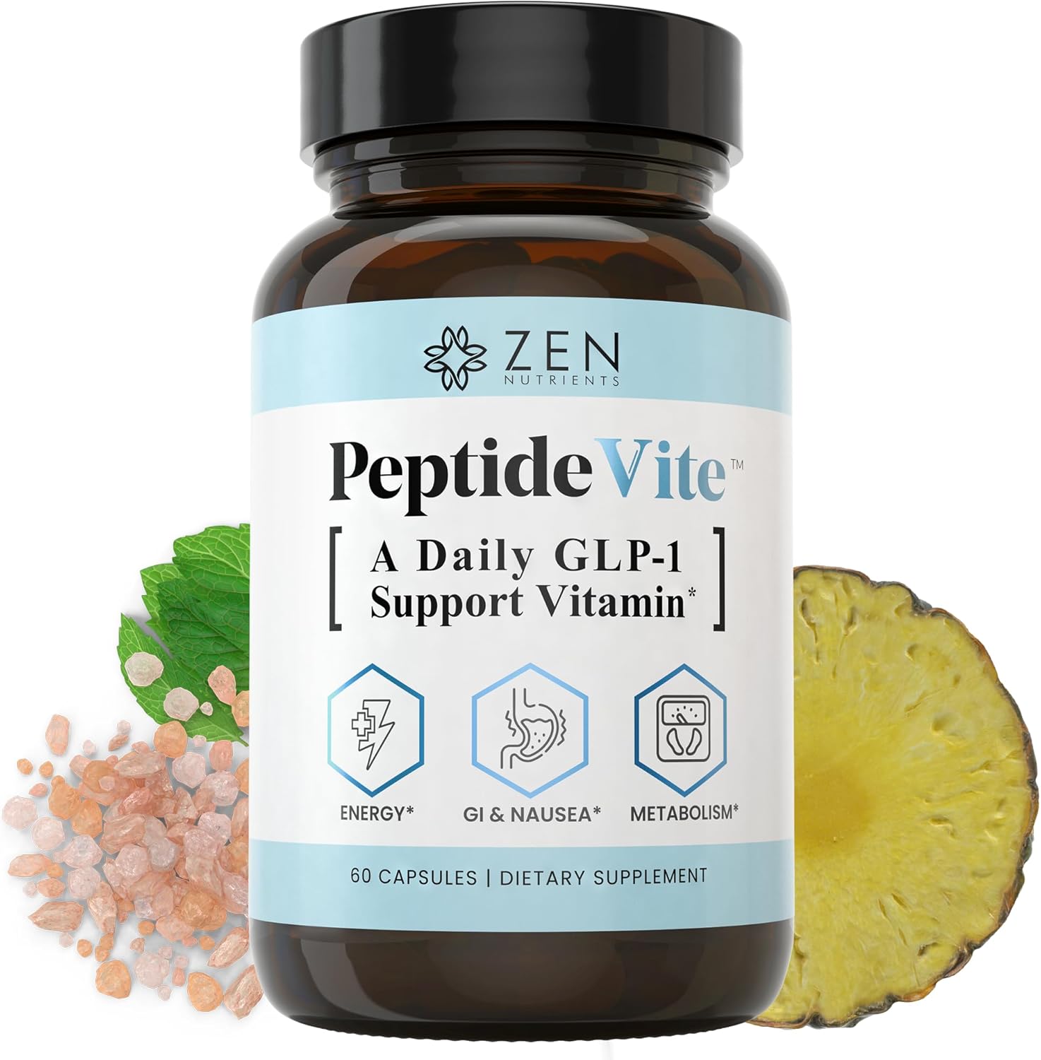 Zen Nutrients PeptideVite GLP-1 Support – 60 Cápsulas