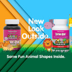 NaturesPlus Animal Parade Inner Ear Support · Probiótico Infantil Masticable · 90 Comprimidos con Sabor a Cereza