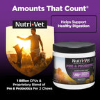 Nutri-Vet Pre & Probiotics for Dogs, 120 Chews, Liver & Cheese Flavor