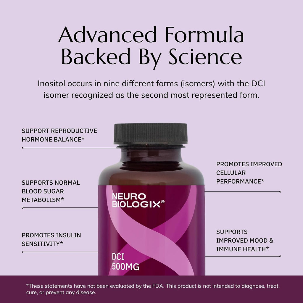 Neurobiologix D-Chiro Inositol 500 mg, 60 Cápsulas Vegetales