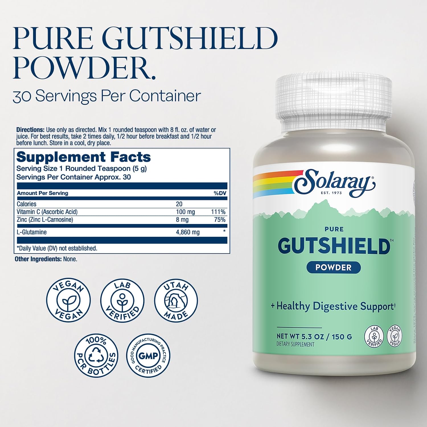 SOLARAY Gutshield Polvo 150 gramos