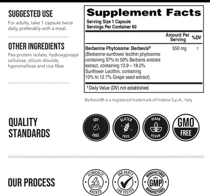SoActive Berberine 550mg: 9.6X Mayor Absorción, Fitosoma Optimizado – Image 7