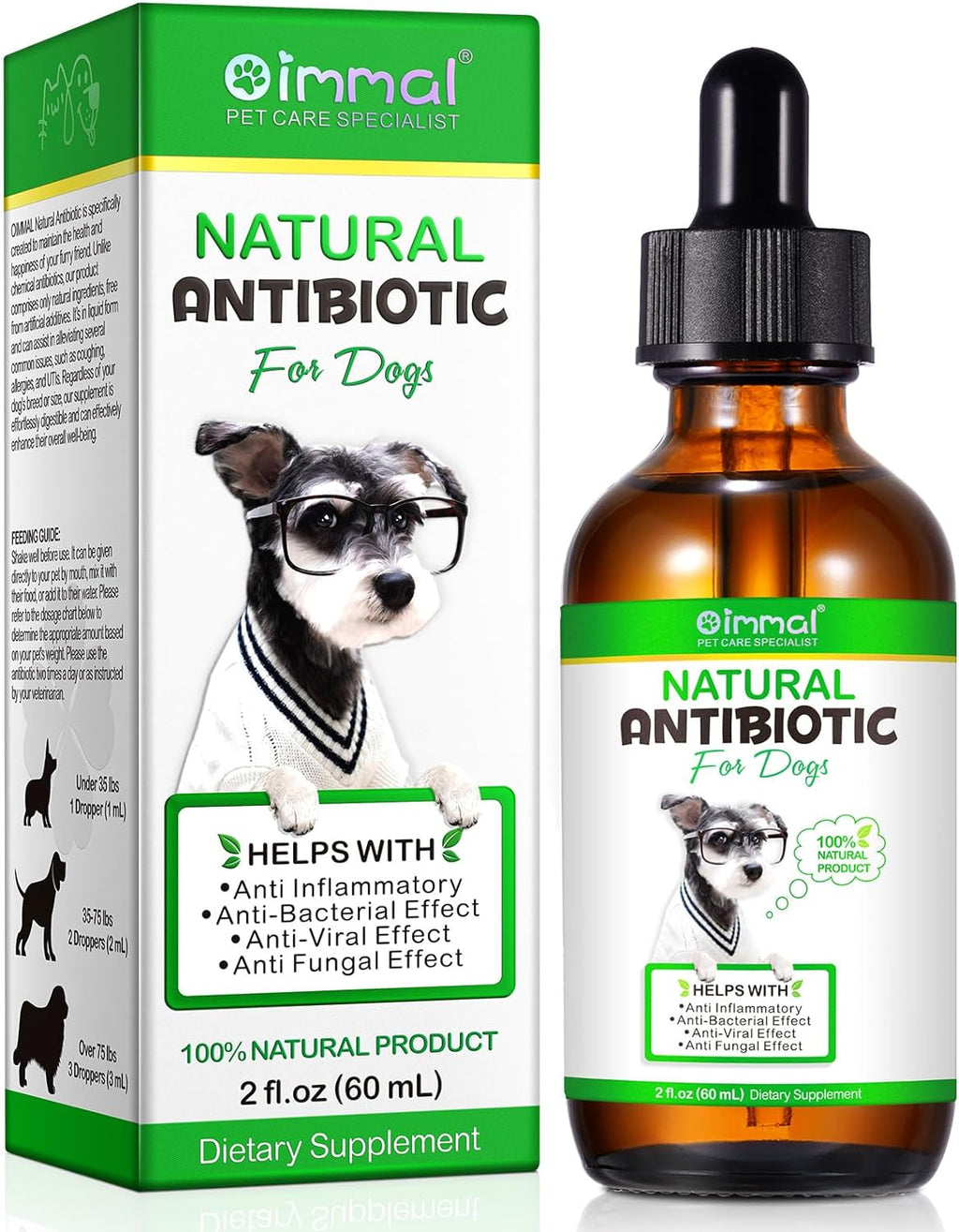 Antibióticos Naturales para Perros – Alivio de Alergias y Picazón, Suplemento Multivitamínico, Sabor a Bacon – 60ml