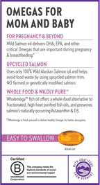 New Chapter Wholemega for Moms - Wild Salmon Oil with Omega-3 and DHA - 90 Capsules