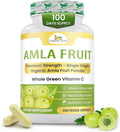 Organic Veda Amla Cápsulas - 1500mg, 300 Cápsulas - Suplemento Natural de Vitamina C con Antioxidantes