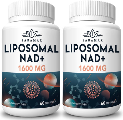 Fabamax 1600 mg Liposomal NAD+ - 98% Pureza, Absorción Superior, 120 Cápsulas Blandas – Image 1