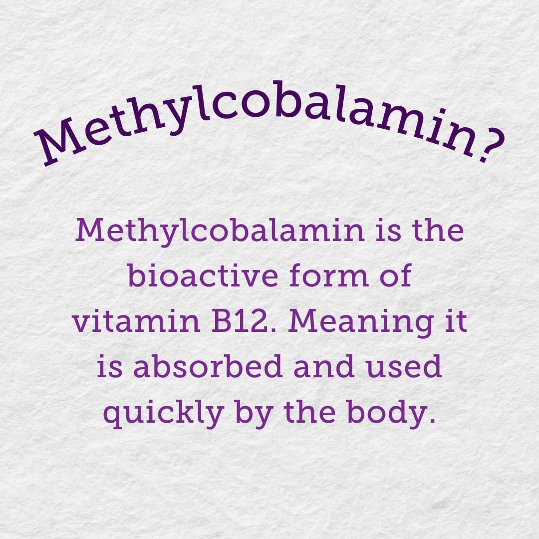 Webber Naturals Vitamina B12 (metilcobalamina) sublingual, 120 comprimidos, sabor natural a cereza