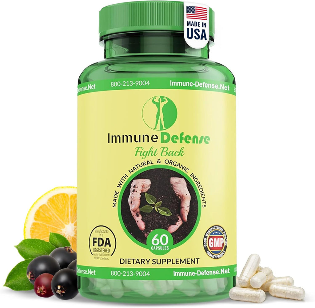 Immune Defense - Complemento Inmunitario con Vitamina C, D, Zinc y Selenio - 60 Cápsulas