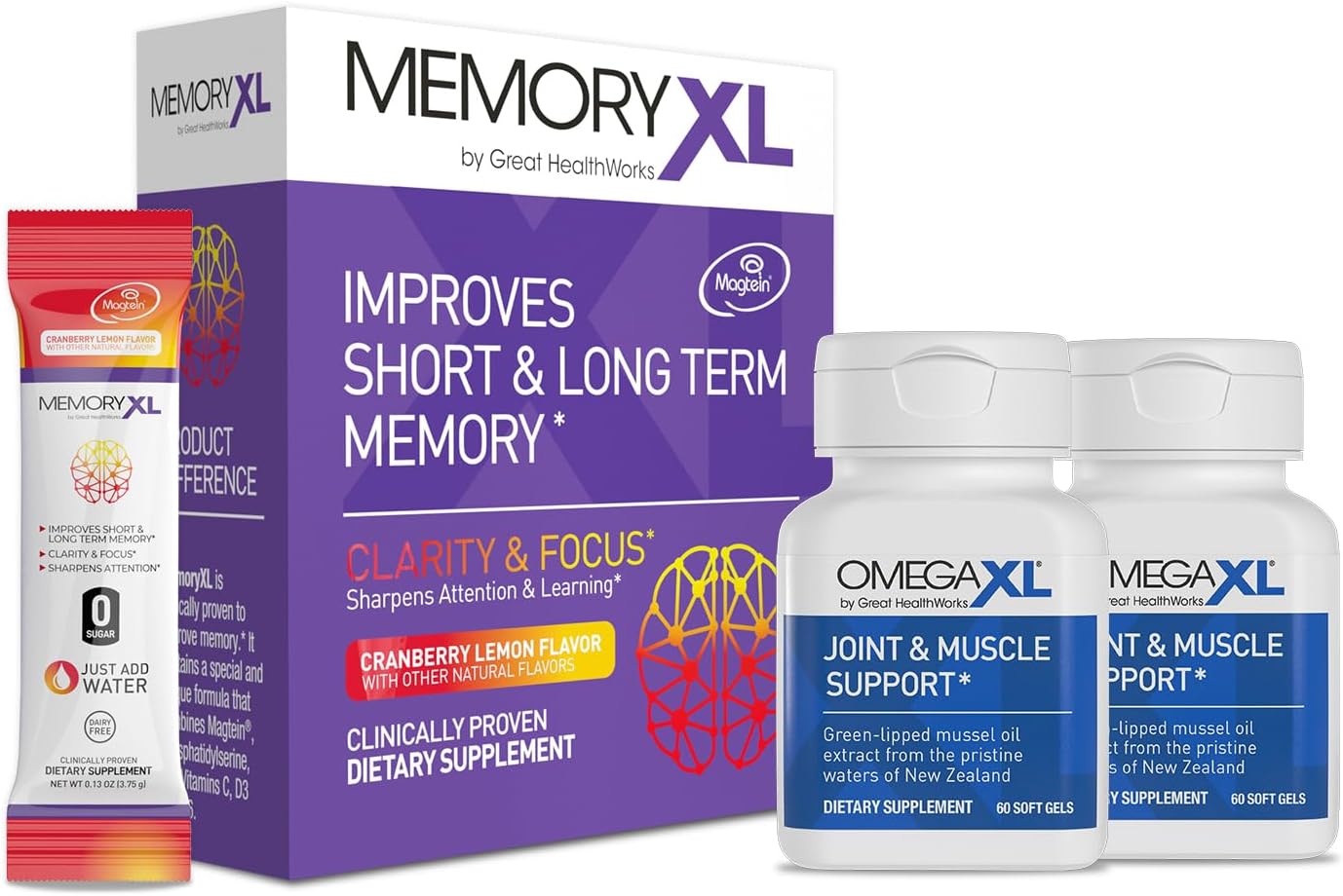 OmegaXL y MemoryXL Pack - Apoyo Articular y Cognitivo