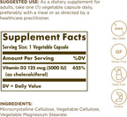 Solgar Vitamina D3 (Colecalciferol) 125 mcg (5000 UI), 60 Cápsulas Vegetales