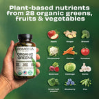 Pomona Wellness Super Greens - Complemento de Superalimentos Ecológicos, 120 Comprimidos
