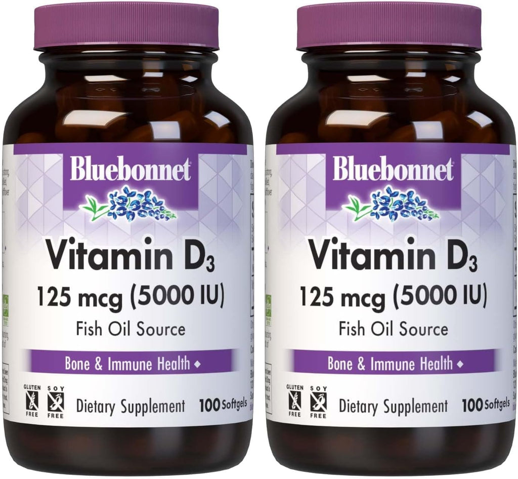 Bluebonnet Nutrition Vitamina D3 2000 IU, 100 Softgels