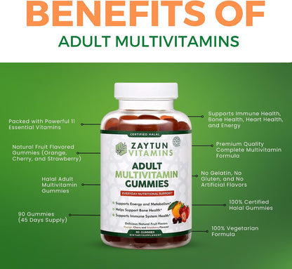 Zaytun Vitamins Gominolas Multivitamínicas Halal para Adultos - Sabor Frutas Naturales – Image 8