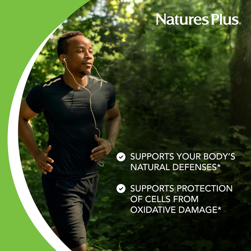 NaturesPlus Vitamina E, Sabor Natural a Algarroba - 90 Comprimidos Masticables, Pack de 2 - Defensa Antioxidante y Bienestar General - Vegetariano, Sin Gluten - 180 Raciones Totales