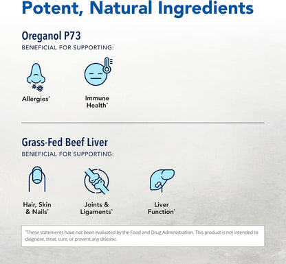 NORTH AMERICAN HERB & SPICE PurelyLiver - – Hierro: contribuye al transporte normal de oxígeno en el organismo, al – Image 3