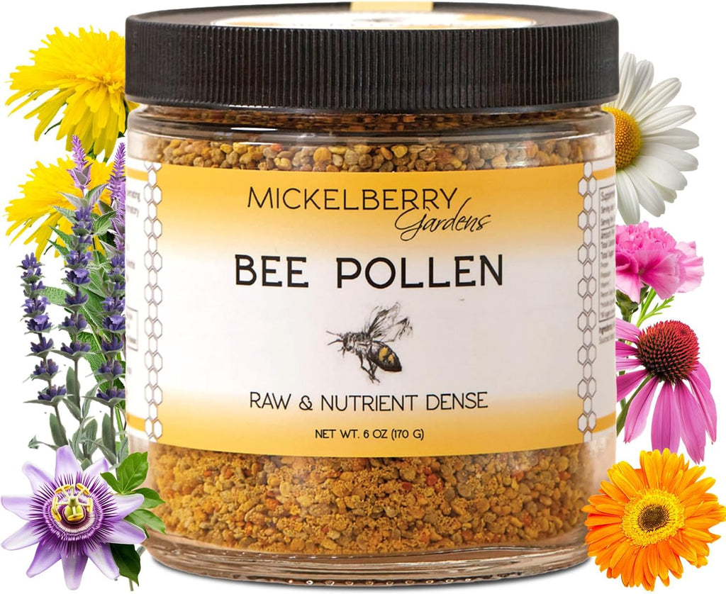 Gránulos de Polen de Abeja Mickelberry Gardens 170g Superalimento Crudo Rico en Proteínas