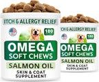 Omega 3 Aceite de Pescado para Perros - Cápsulas de EPA + DHA - 180 unidades